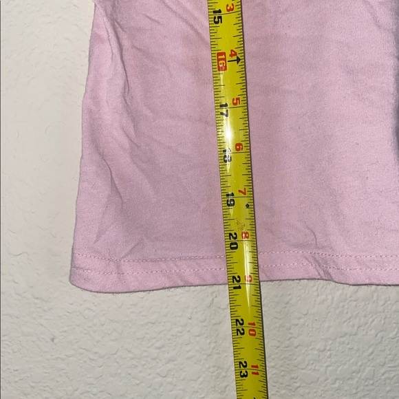 🎱Vintage “Mega Babe” pink baby tee with yellow and red details! - Picture 5 of 8